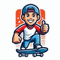 Man playing skateboard Design vector