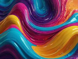 abstract 3d liquid background with vibrant colors photo