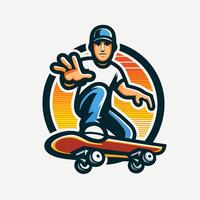 Man playing skateboard Design vector