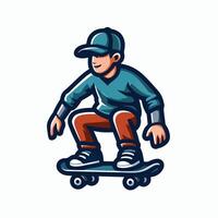 hombre jugando patineta diseño vector