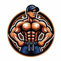 Fitness Bodybuilder design man vector