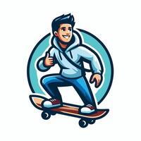 Man playing skateboard Design vector