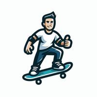 hombre jugando patineta diseño vector