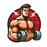 Fitness Bodybuilder design man vector