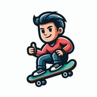 Man playing skateboard Design vector