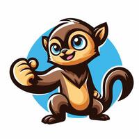 African Civet mascot vector