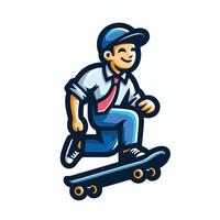 Man playing skateboard Design vector