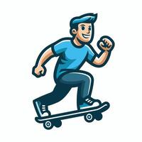 Man playing skateboard Design vector