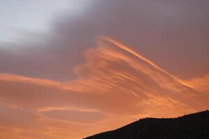 sunset in the mountains of spain photo