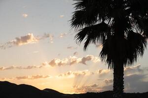 sunrise above the mountains, spain photo