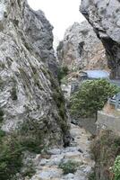 kotsifou canyon, a huge gorge in the mountains of crete photo