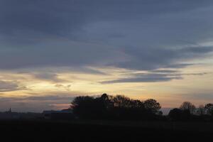 cloudy sunrise in the netherlands photo