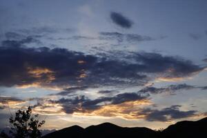 sunset in the mountains of spain photo