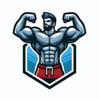 Fitness Bodybuilder design man vector