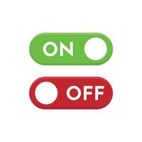 switch on of button icon design template vector