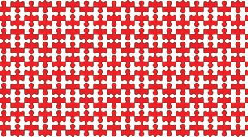 Red and white puzzle background. Illustration vector