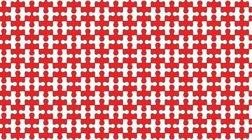 Red and white puzzle background. Illustration vector