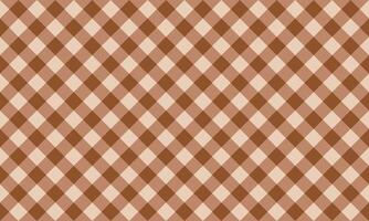 Brown and white checkered pattern seamless vector