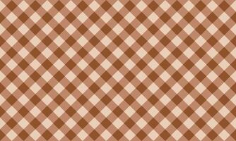 Brown and white checkered pattern seamless vector