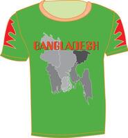 Green And red color T-shirt Design vector