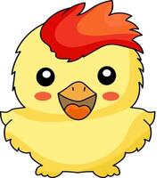 The cute little yellow chicken logo is very adorable vector