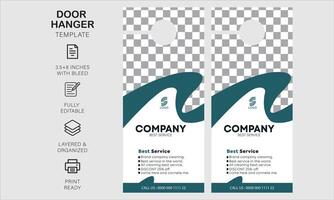 Door hanger design template for your business or company vector