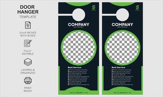 Door hanger design template for your business vector