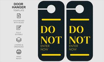Door hanger design template for your business or company vector