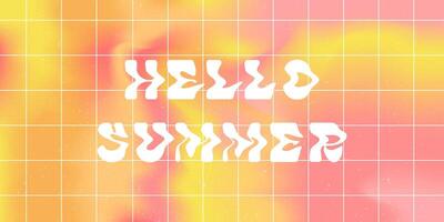 Summer abstract liquid background layout. Bright color blend. Blurred fluid effect. Yellow gradient mesh. Mockup modern design template for posters, ad banners, brochures, flyers, covers, websites. vector