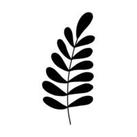Leaves and twigs on an isolated white background vector