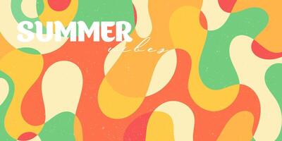 Creative concept of summer bright and juicy cards. Modern abstract art design with liquid shapes with overlay effect. Templates for celebration, ads, branding, banner, cover, label, poster, sales vector