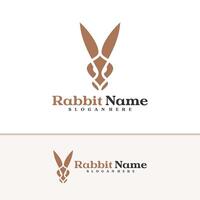 Rabbit logo template, Creative Rabbit head logo design concepts vector