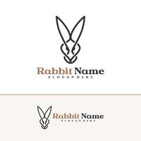 Rabbit logo template, Creative Rabbit head logo design concepts vector