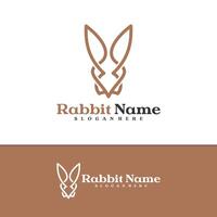 Rabbit logo template, Creative Rabbit head logo design concepts vector