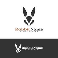 Rabbit logo template, Creative Rabbit head logo design concepts vector