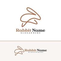 Rabbit logo template, Creative Rabbit head logo design concepts vector