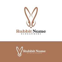 Rabbit logo template, Creative Rabbit head logo design concepts vector