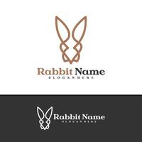 Rabbit logo template, Creative Rabbit head logo design concepts vector