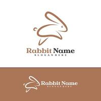 Rabbit logo template, Creative Rabbit head logo design concepts vector