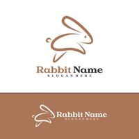 Rabbit logo template, Creative Rabbit head logo design concepts vector