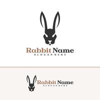 Rabbit logo template, Creative Rabbit head logo design concepts vector