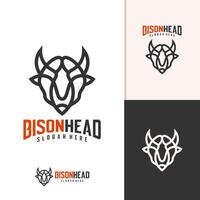 Bison logo template, Creative Bison head logo design concepts vector