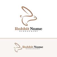 Rabbit logo template, Creative Rabbit head logo design concepts vector