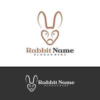 Rabbit logo template, Creative Rabbit head logo design concepts vector