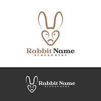 Rabbit logo template, Creative Rabbit head logo design concepts vector