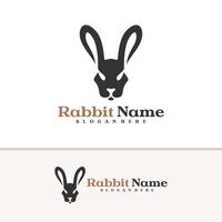 Rabbit logo template, Creative Rabbit head logo design concepts vector