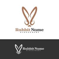 Rabbit logo template, Creative Rabbit head logo design concepts vector