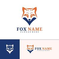 Fox logo template, Creative Fox head logo design concepts vector