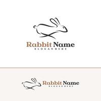 Rabbit logo template, Creative Rabbit head logo design concepts vector