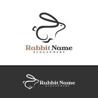 Rabbit logo template, Creative Rabbit head logo design concepts vector